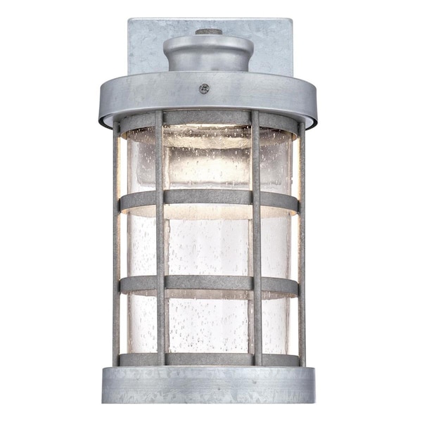 Westinghouse Fixture Wall Outdoor LED 13W Barkley Galvanize Stl Cage Clear Seeded Glass 6347800 - main